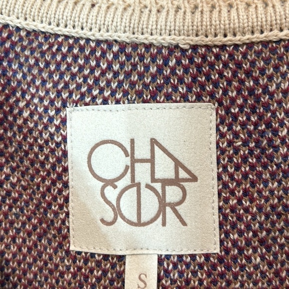 Chaser Women's Size Small Ribbed Boat Neck Argyle Knit Sweater Multicolor NWOT - Picture 2 of 5